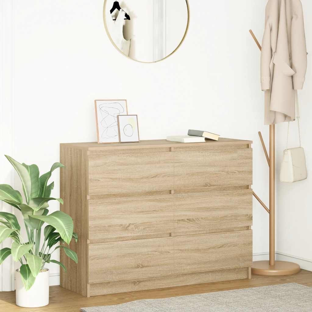 Puhvetkapp Sonoma tamm 100x35x76 cm Engineered Wood