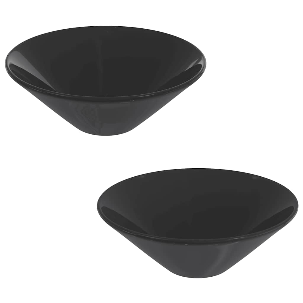 Valamud 2 tk, läikiv must, Ø42 x 14 cm, keraamilised