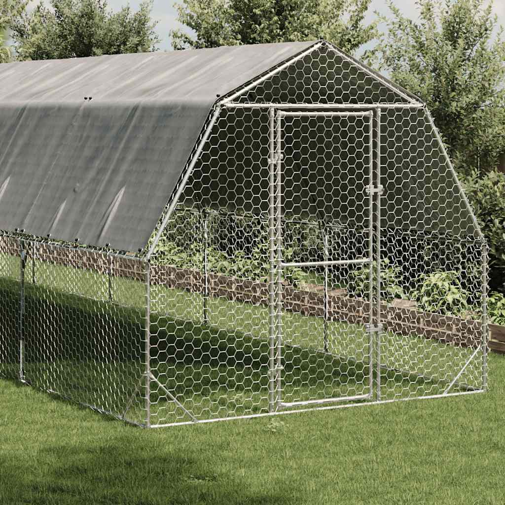 Kanajooks katusega 2,5x6x2,25 m tsingitud teras