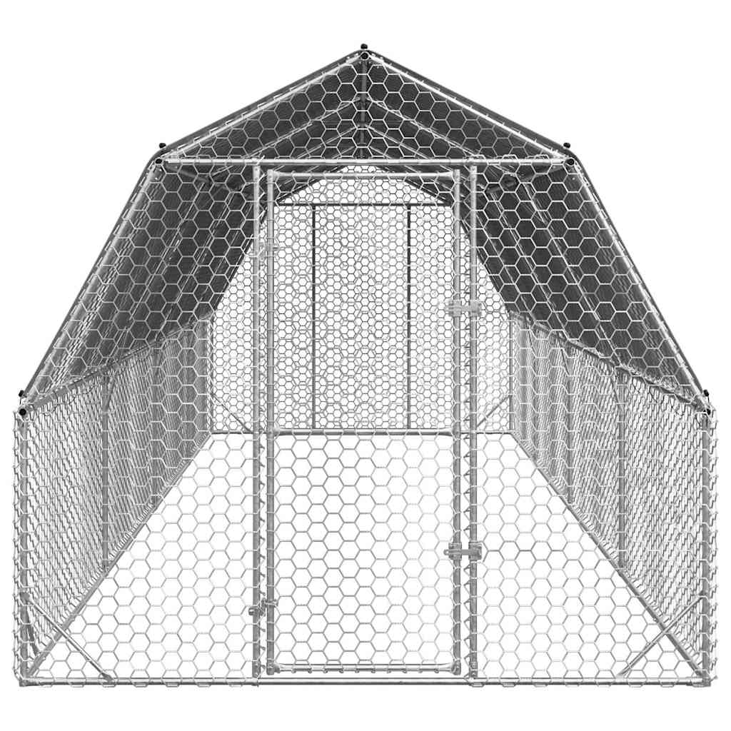 Kanajooks katusega 2,5x8x2,25 m tsingitud teras