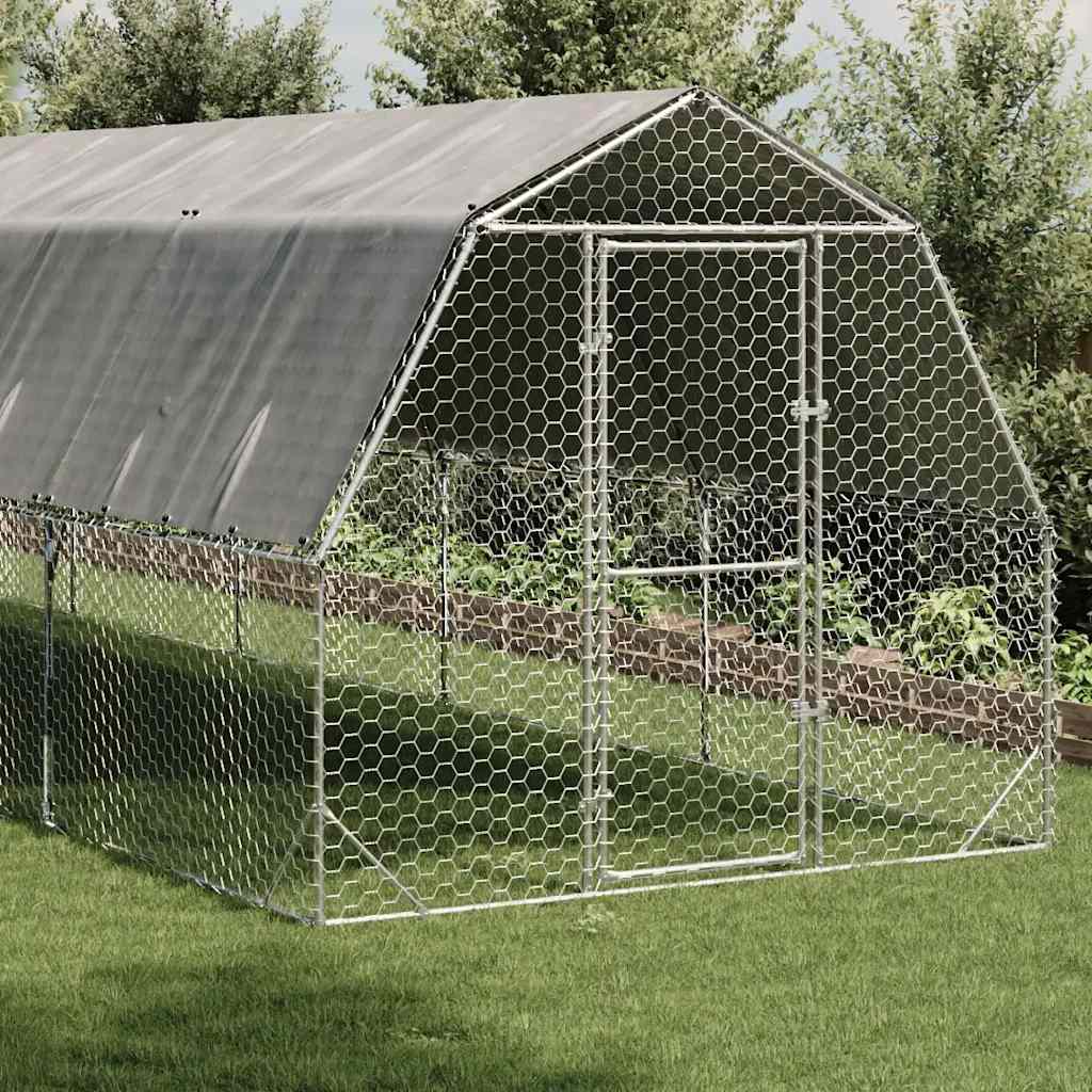 Kanajooks katusega 2,5x10x2,25 m tsingitud teras