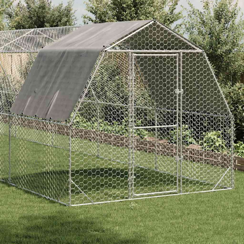 Kanajooks katusega 2,5x10x2,25 m tsingitud teras