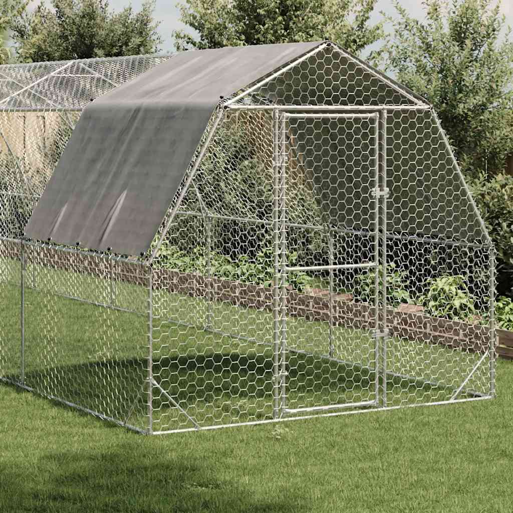 Kanajooks katusega 2,5x12x2,25 m tsingitud teras