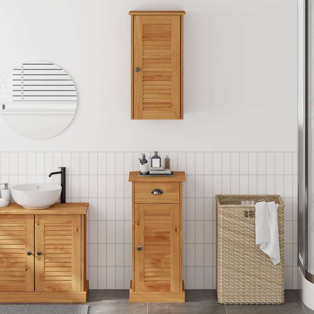 Vannitoa kapp VIGO 2 tk Pruun ja meepruun 37 x 34 x 80 cm