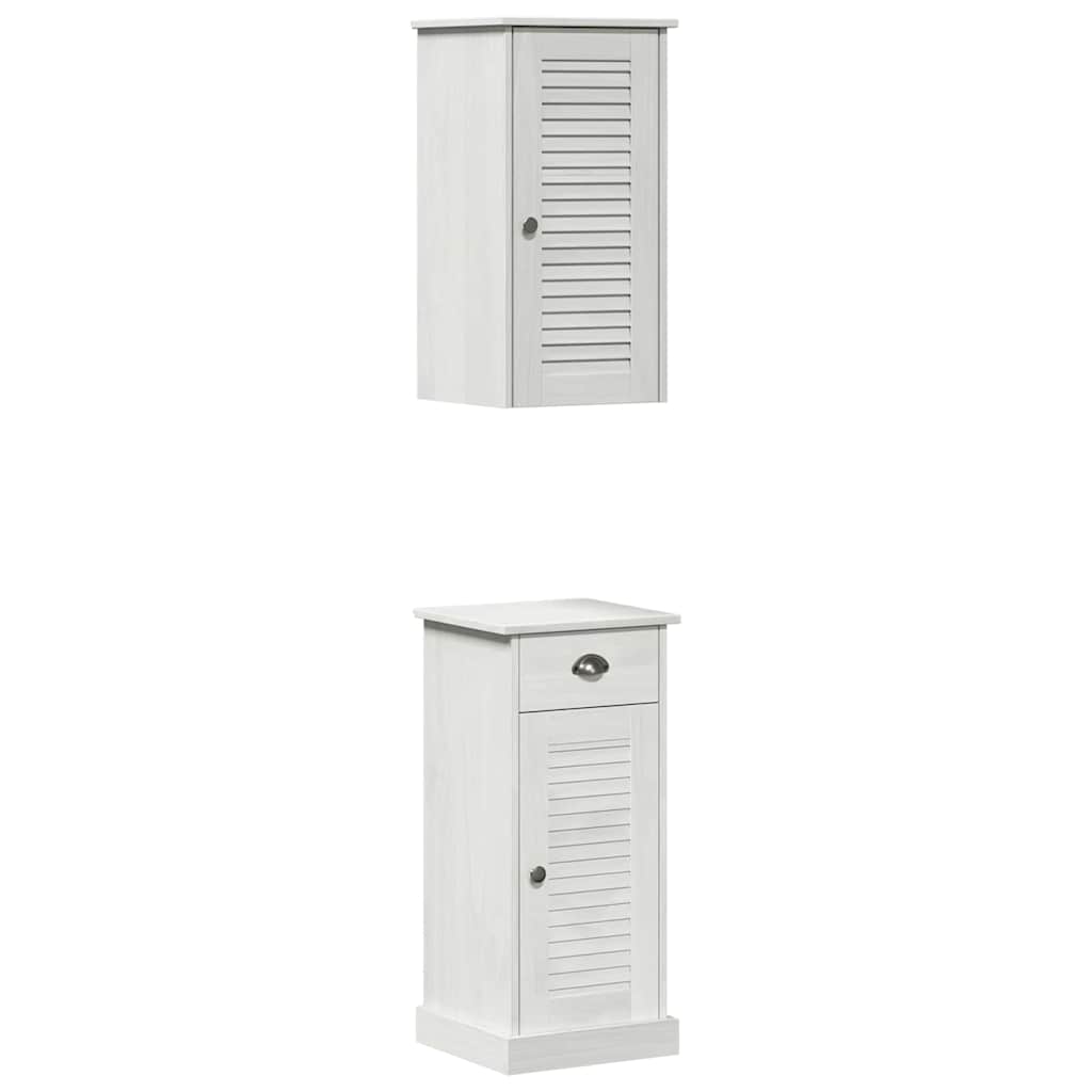 Vannitoa kapp VIGO 2 tk Valge ja antiikvalge 37 x 34 x 80 cm