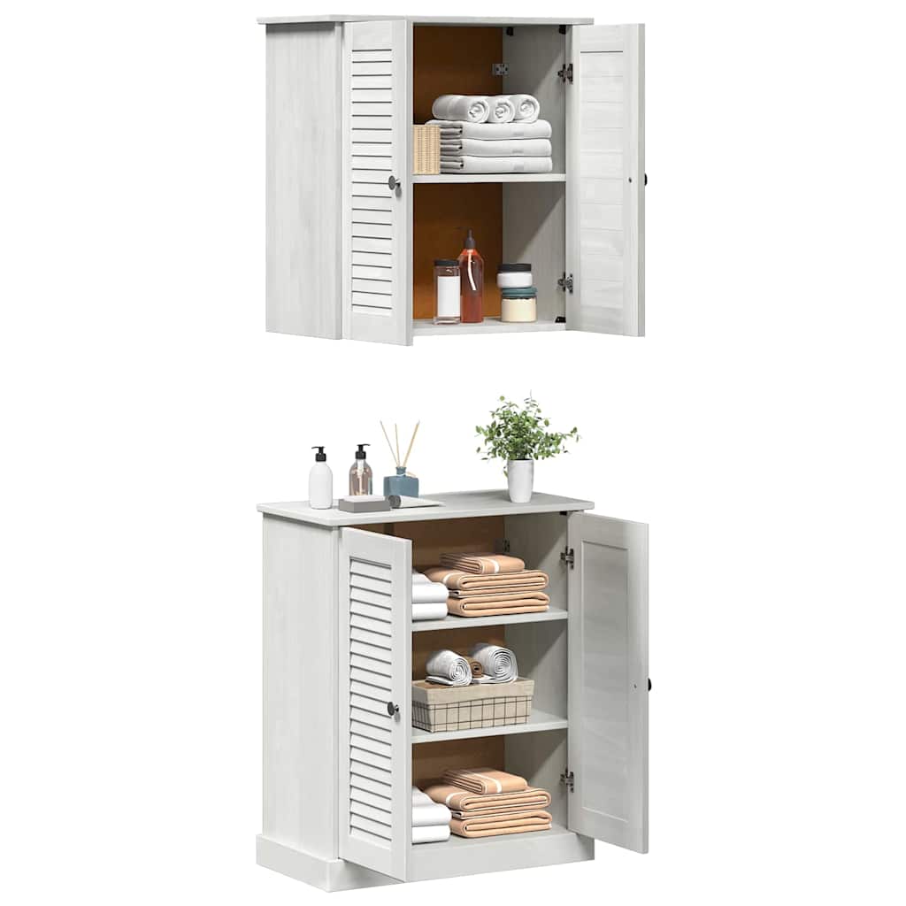 Vannitoa mööbleset 2 tk Valge ja antiikvalge 67,5 x 34 x 80 cm