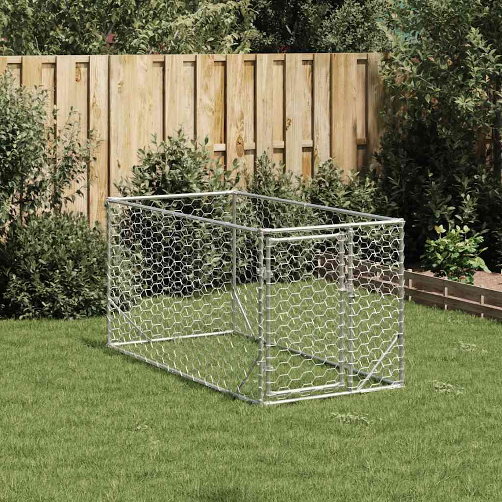 Koerakuut uksega 2 x 1 x 1 m, tsingitud terasest