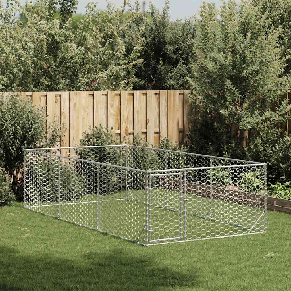 Koerakuut uksega 2 x 4 x 1 m, tsingitud terasest