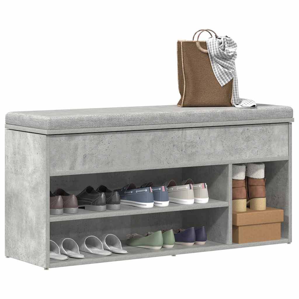 Jalatsipink, betoonhall, 102x30,5x45 cm, tehispuit