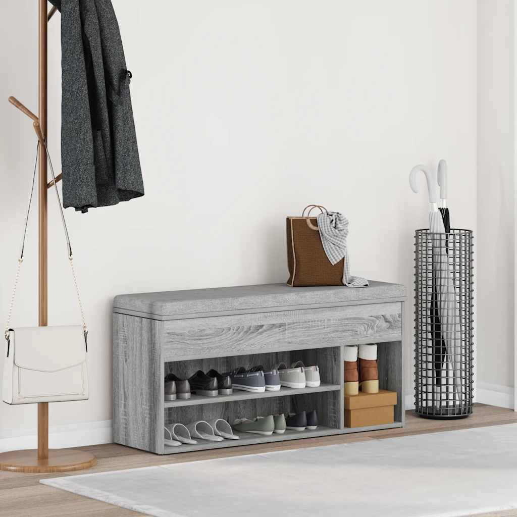 Jalatsipink, hall Sonoma tamm, 102x30,5x45 cm, tehispuit