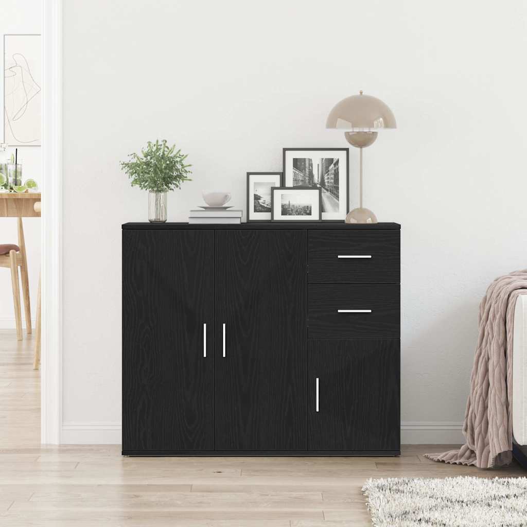 Puhvetkapp, must tamm, 91 x 29,5 x 75 cm, töödeldud puit