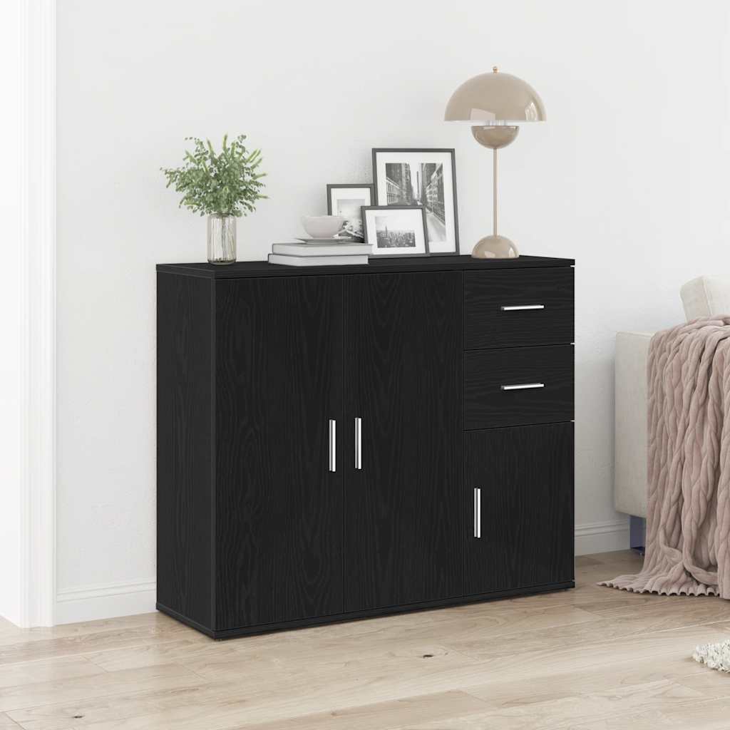 Puhvetkapp, must tamm, 91 x 29,5 x 75 cm, töödeldud puit