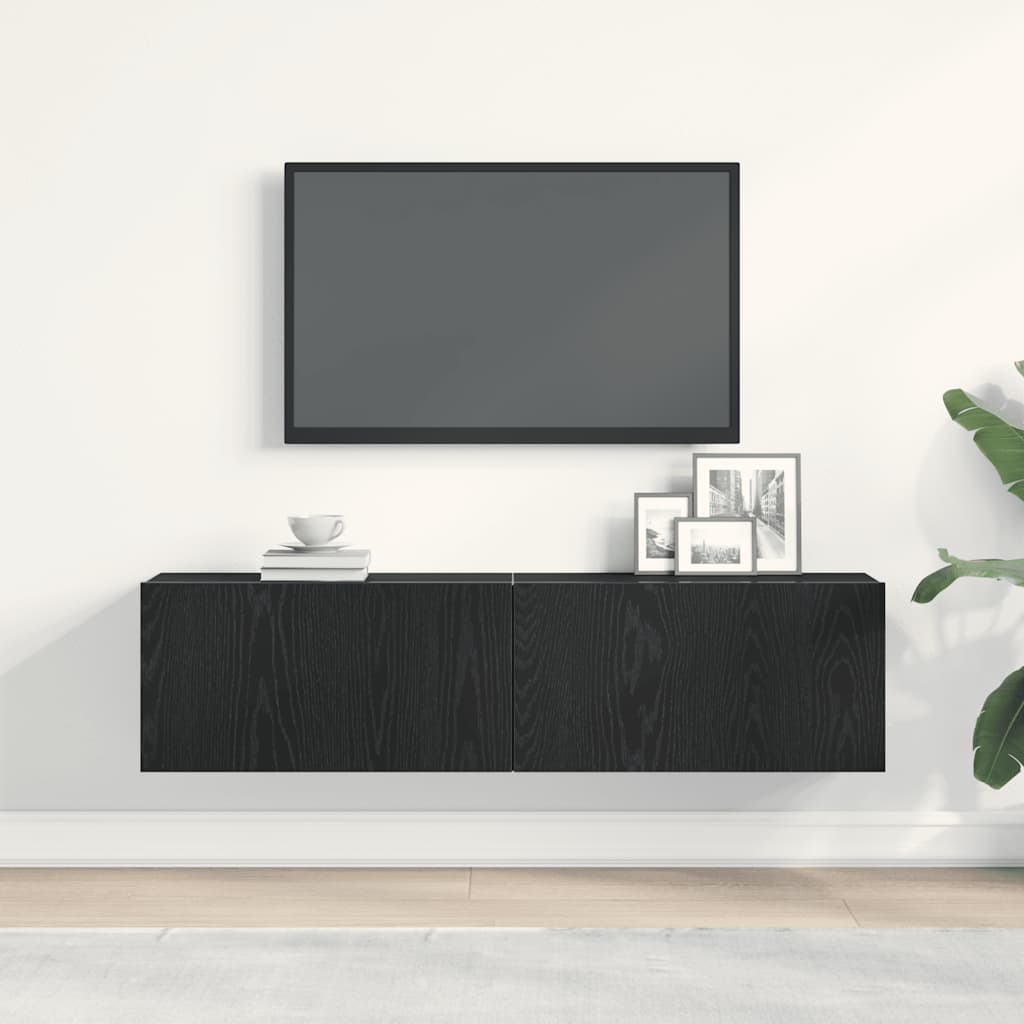 Telerikapp, must tamm, 120x30x30,5 cm, tehispuit