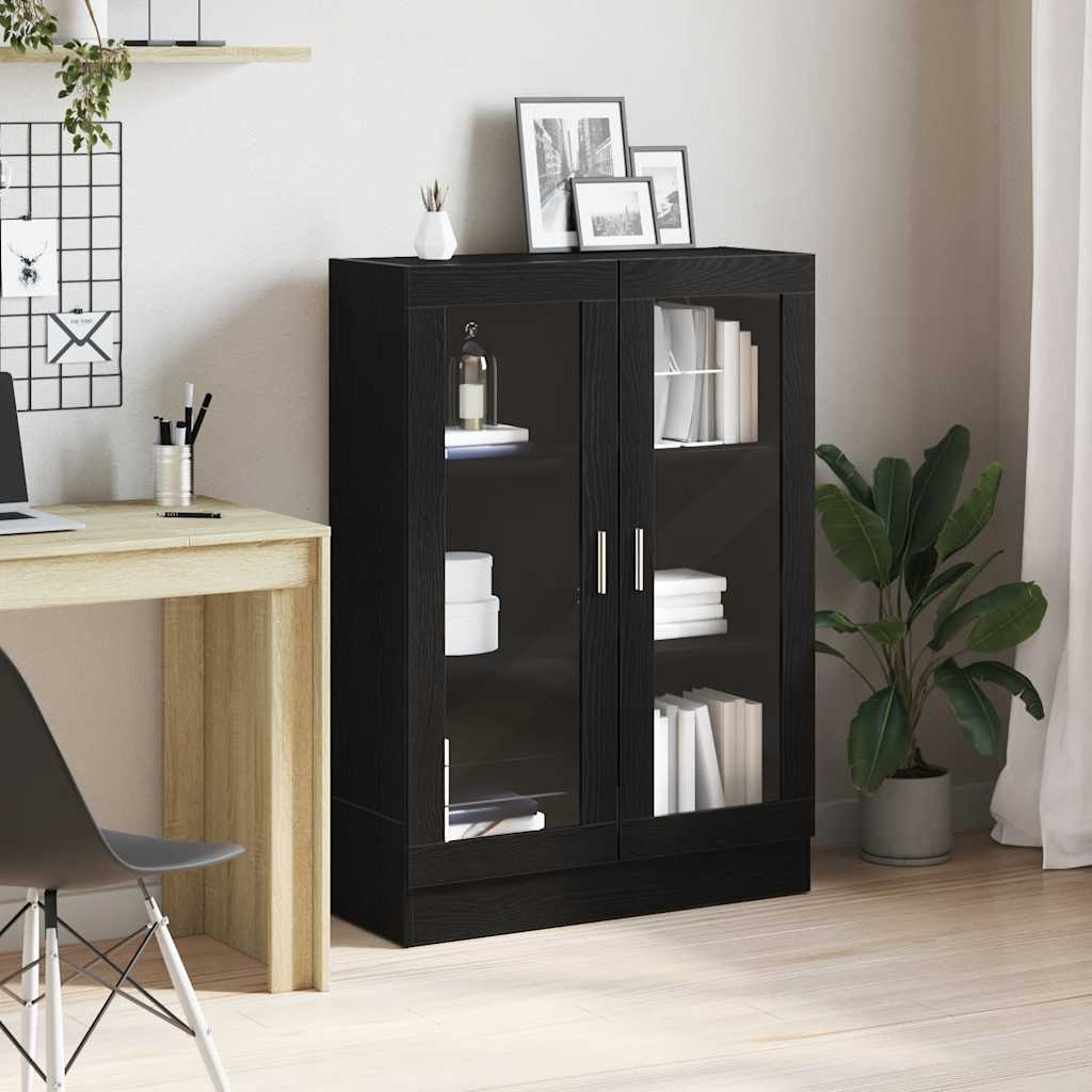 Raamatukapp, must tamm, 82,5 x 30,5 x 115 cm, tehispuit