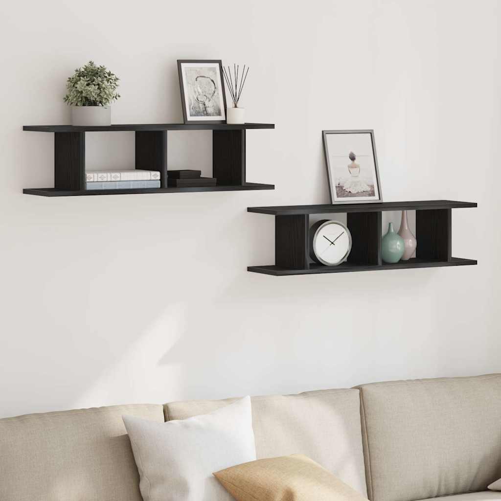 Seinariiulid 2 tk must tamm 75x18x20 cm insenerpuit