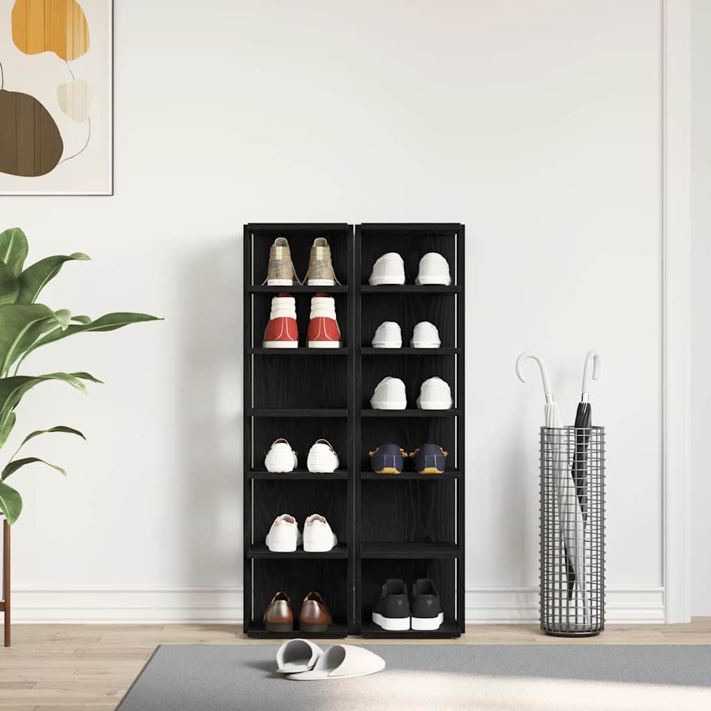 Kingakapp 2 tk, must tamm, 25 x 27 x 102 cm, töödeldud puit