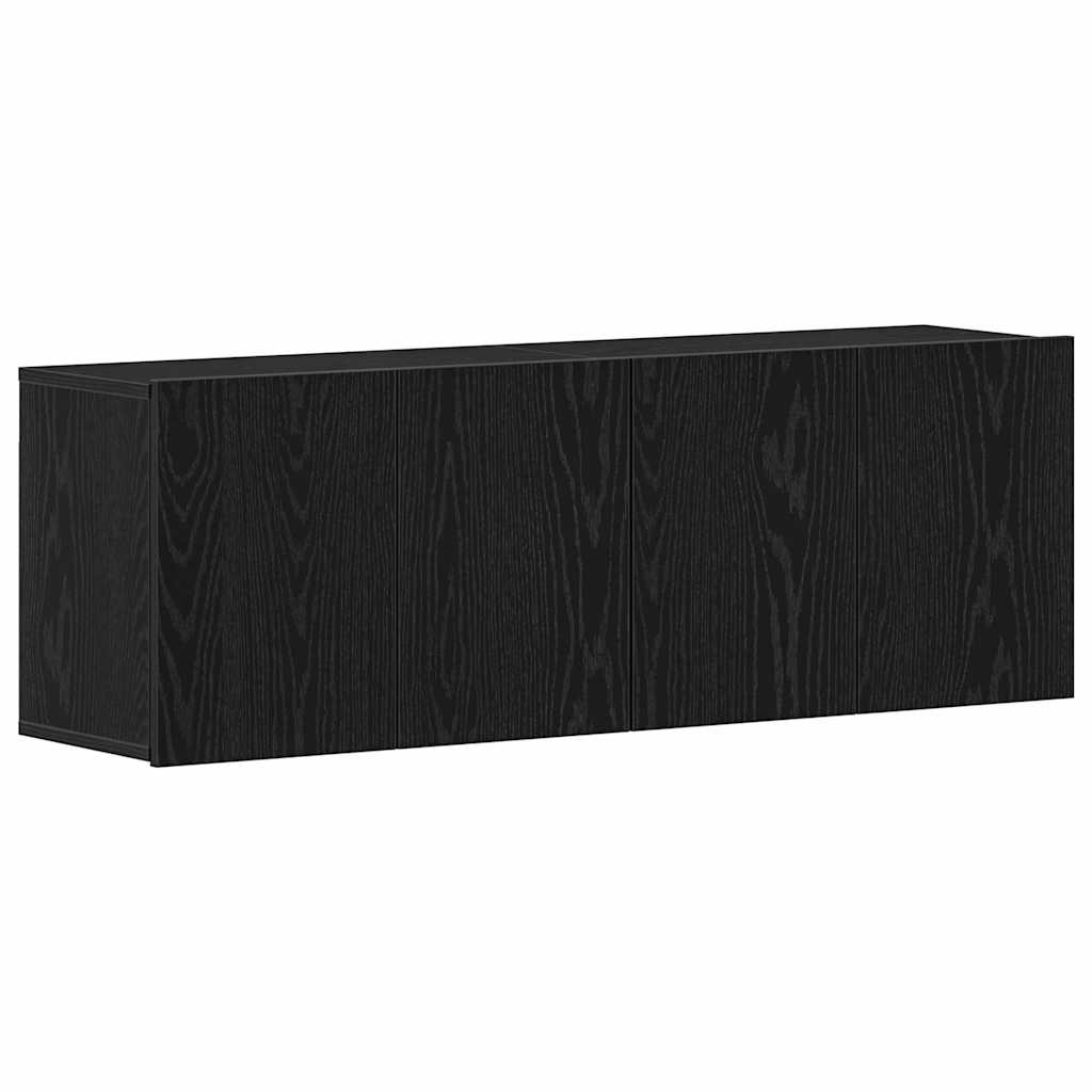 Telekakapid 2 tk, must tamm, 120 x 30 x 41 cm, töödeldud puit