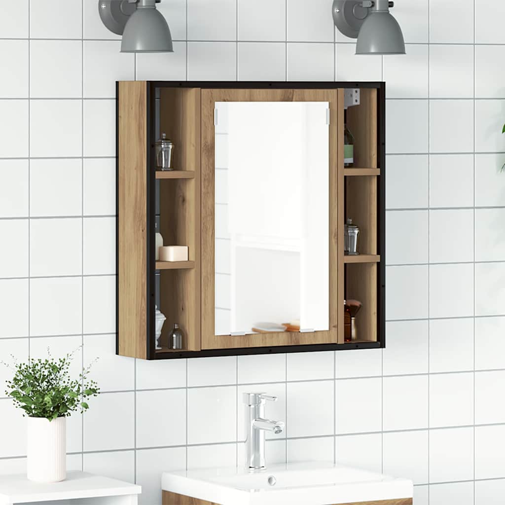 Vannitoa peegelkapp, käsitöötamm, 60 x 16 x 60 cm, tehispuit