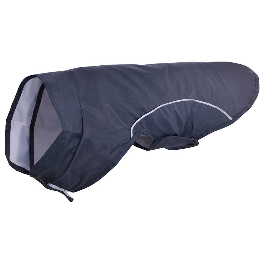 Koera vihmakeep helkurribadega, polüester, tumesinine, XS