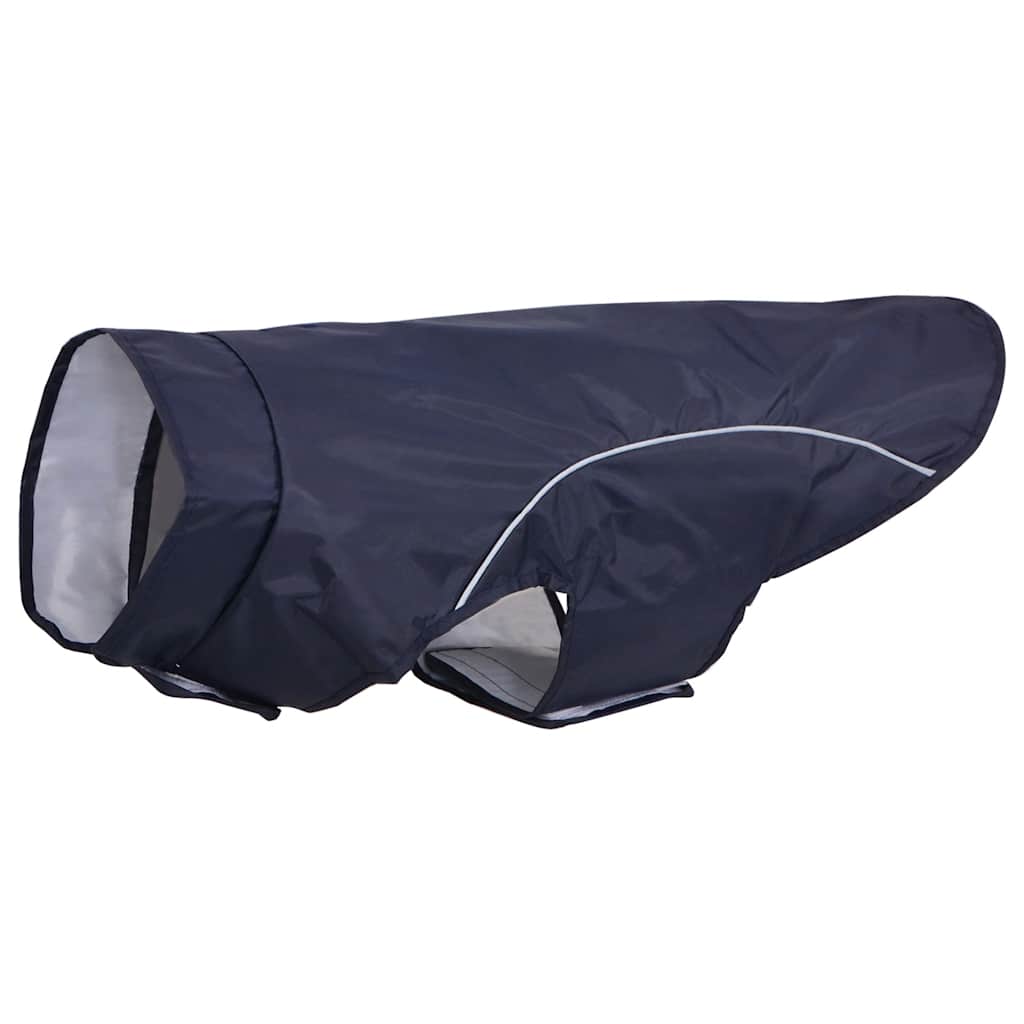 Koera vihmakeep helkurribadega, polüester, tumesinine, 2XL