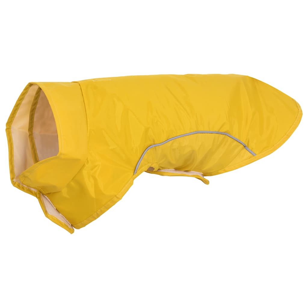 Koera vihmakeep helkurribadega, polüester, kollane, XS