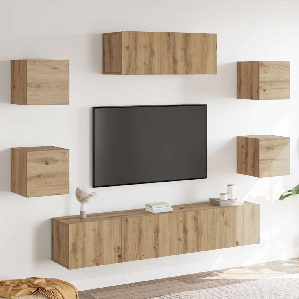 7-osaline telerikapi komplekt Seinale kinnitatav Artisan Oak