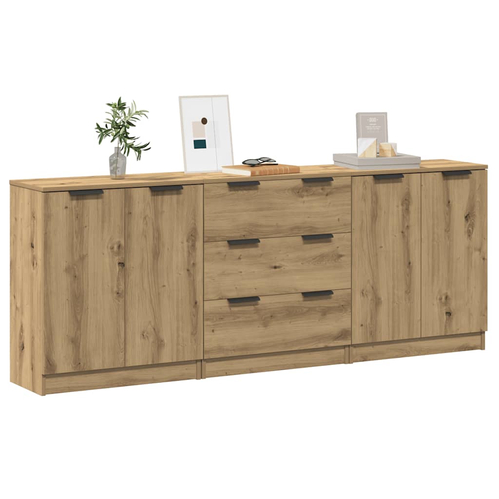 Puhvetkapid 3 tk Artisan tamm 60x30x70 cm insenerpuit