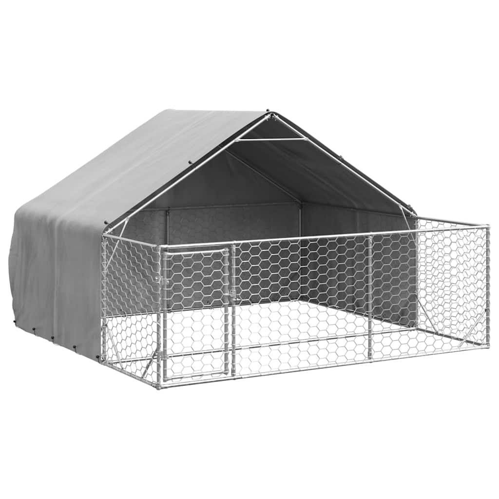 Outdoor Dog Kennel Run 3x3x1,9 m tsingitud terasega
