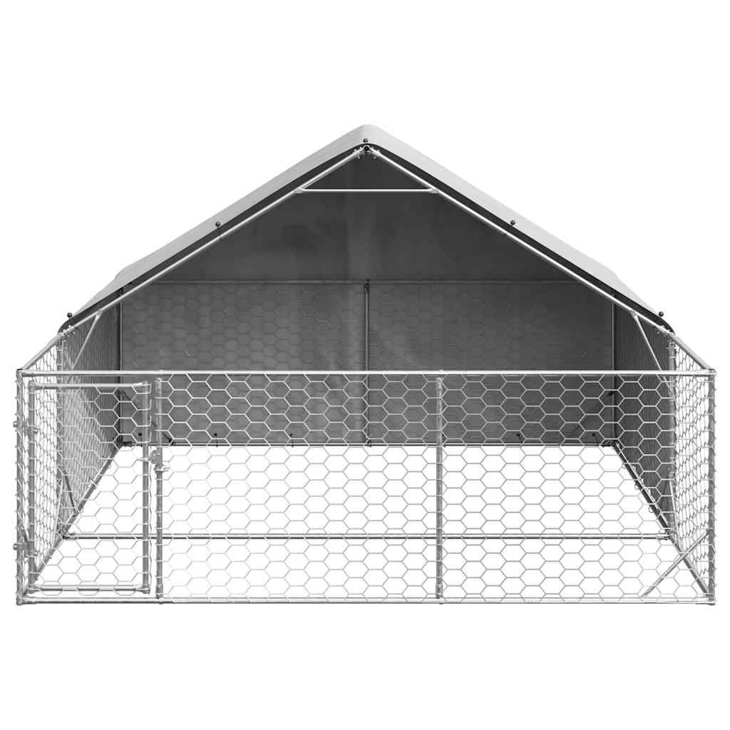 Outdoor Dog Kennel Run 3x3x1,9 m tsingitud terasega