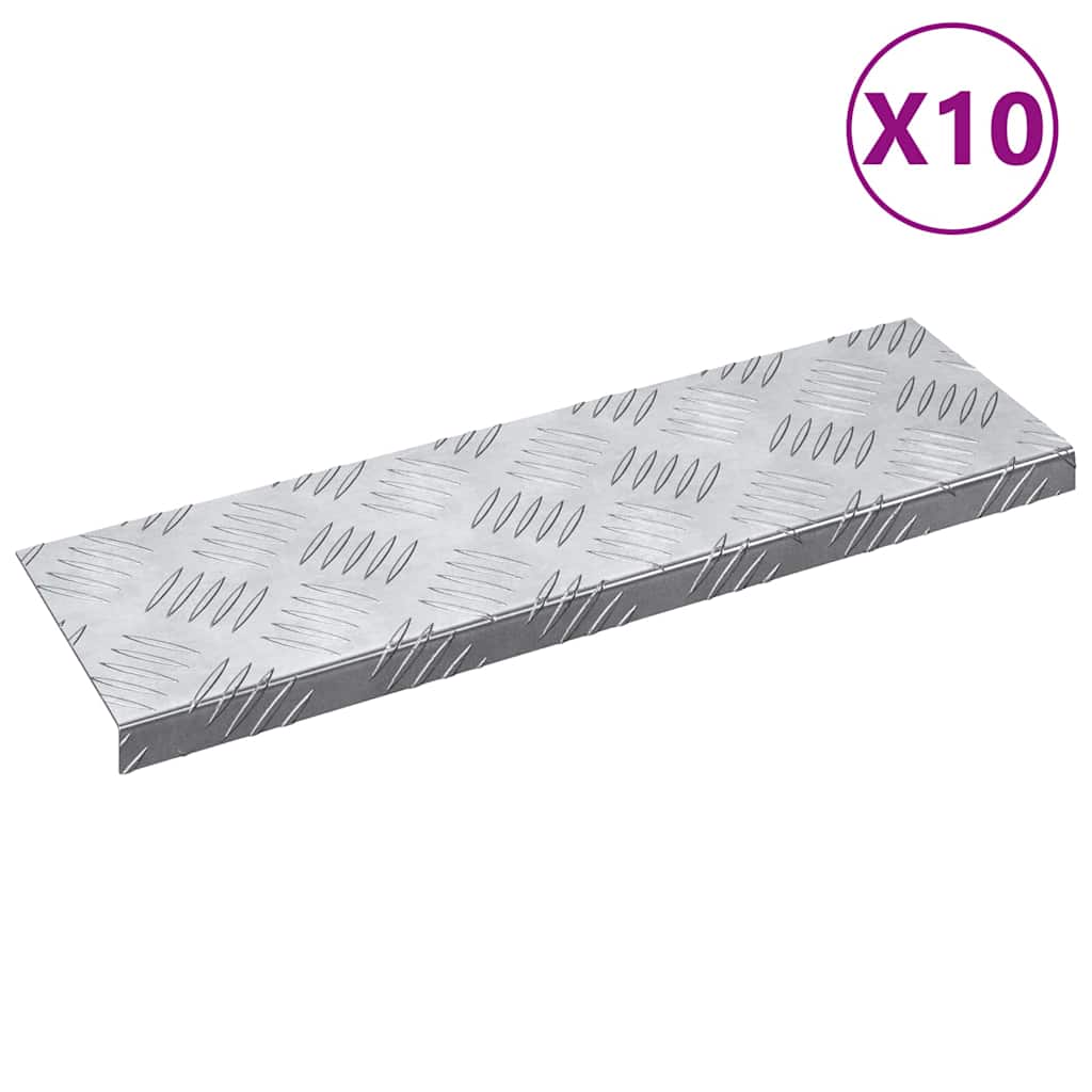 Astme katte 10 tk 60 x 18 x 2,5 cm Hõbedane Alumiinium