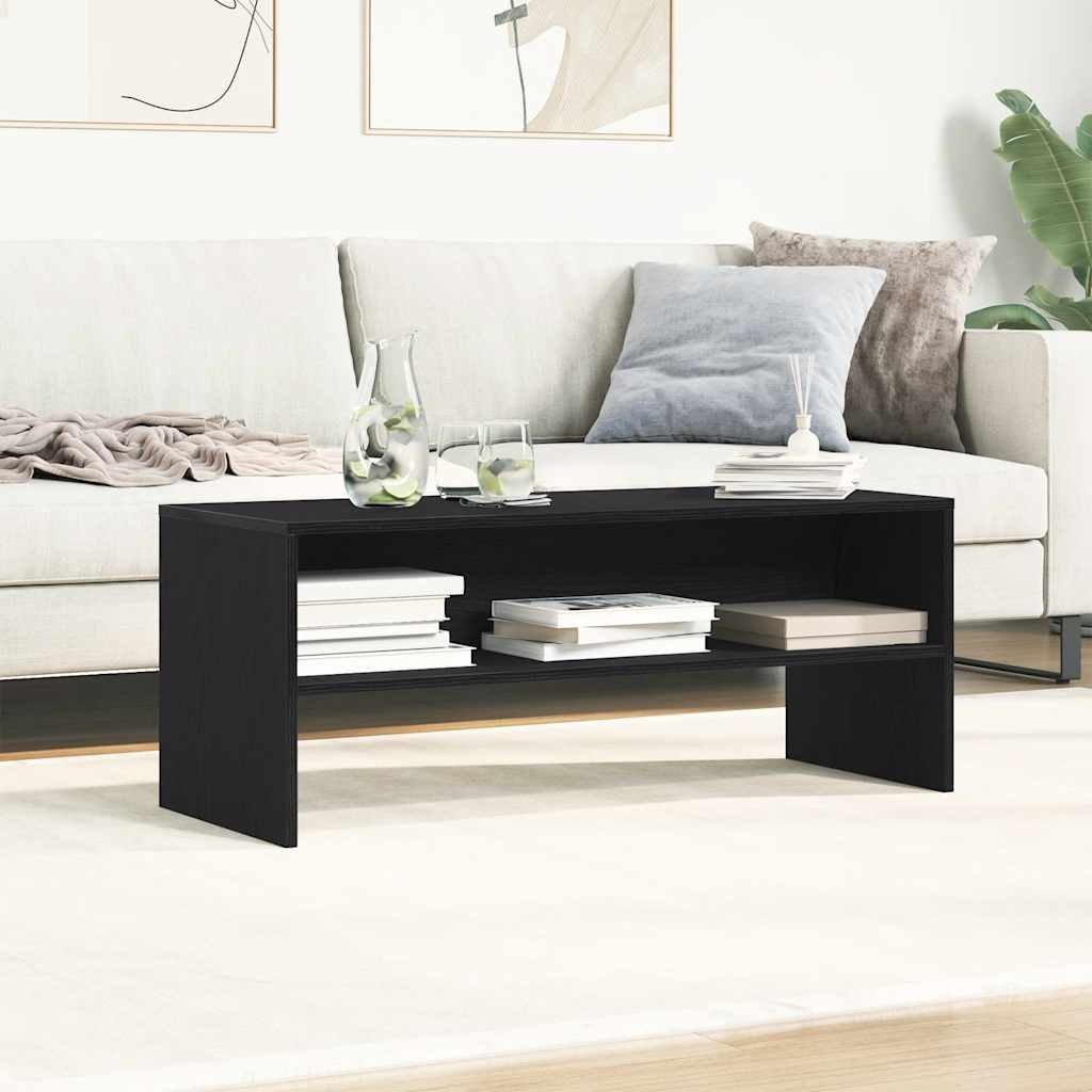 Telerikapp Must tamm 100x40x40 cm Engineered Wood