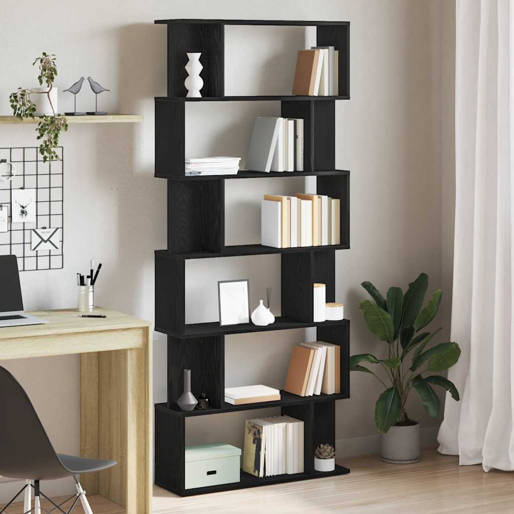 Raamaturiiul must tamm 80x24x190,5 cm töödeldud puit
