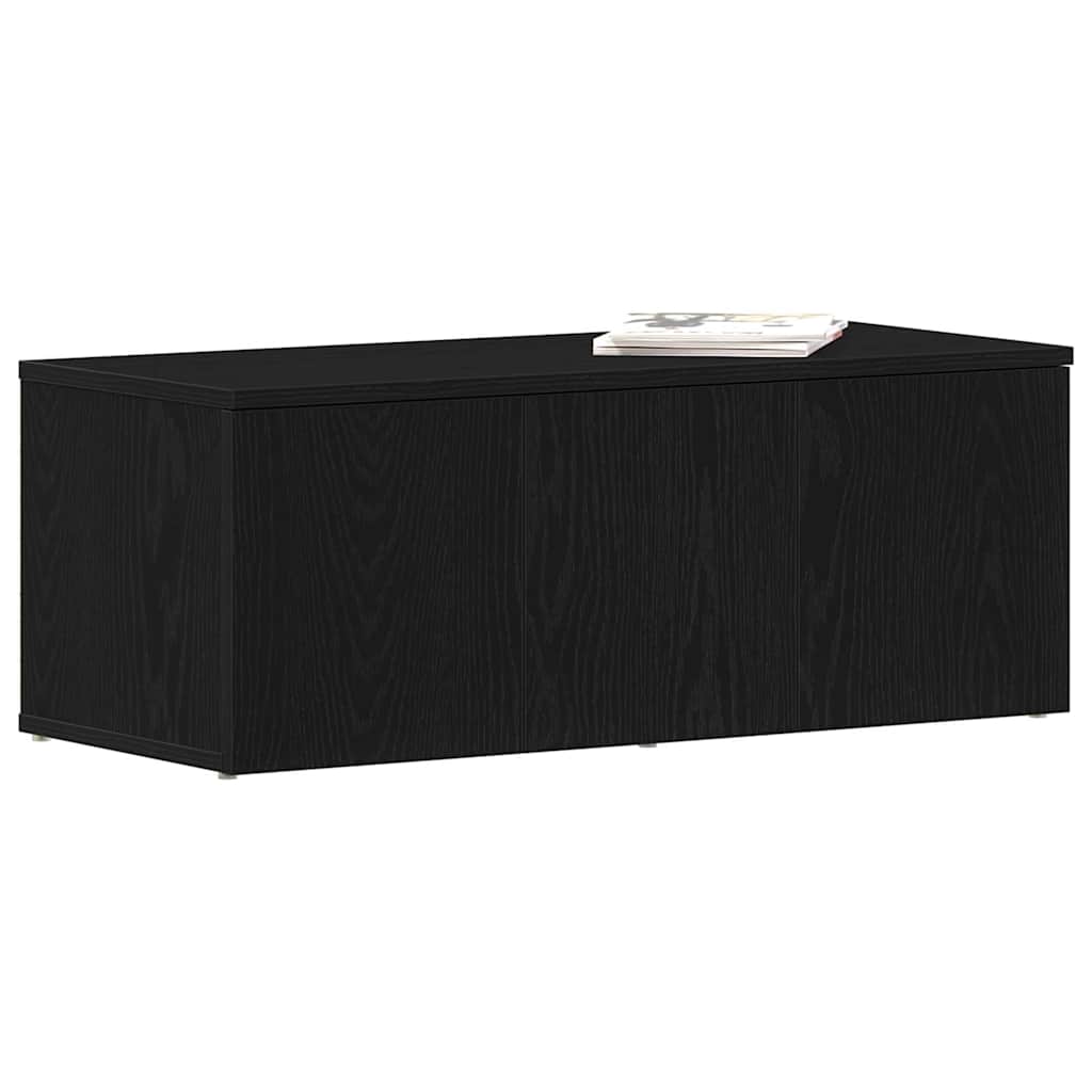 Telerikapp 80x34x30 cm Must tamm Tehispuit