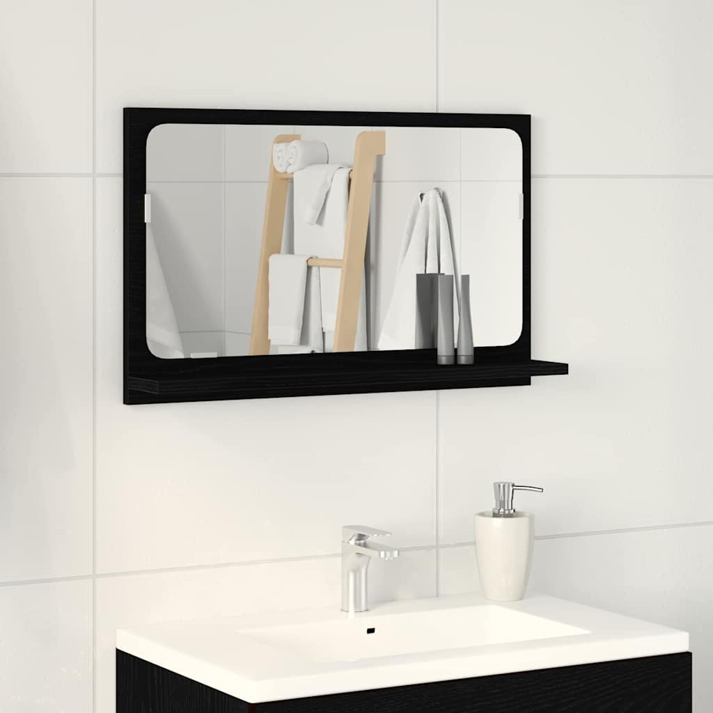 Peegli Riiul Must tamm 60 x 10,5 x 37 cm Tehispuit