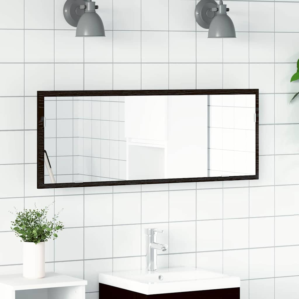 LED vannitoa peegel Must tamm 100 x 8,5 x 37 cm Klaas