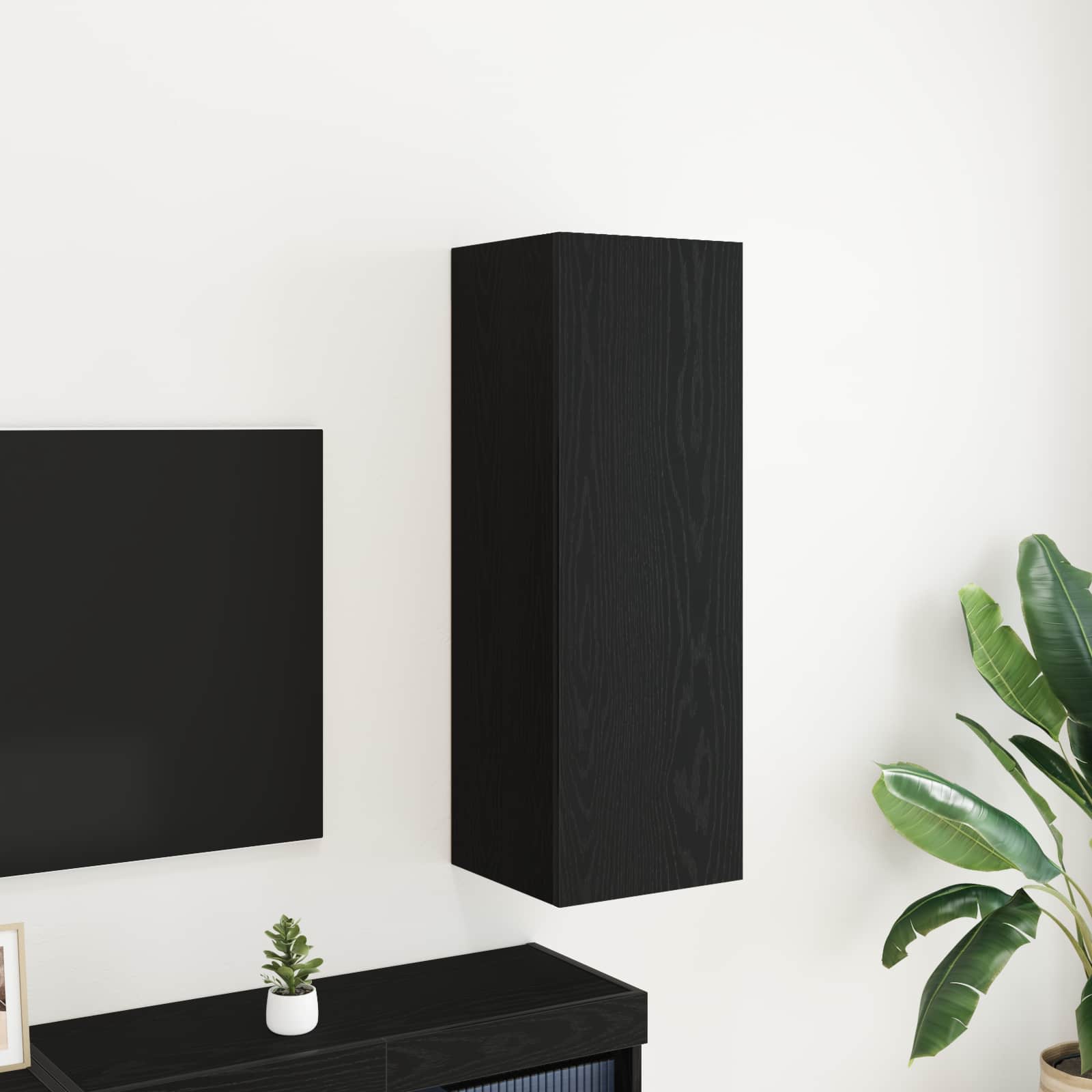 Seina TV Kapid 30,5 x 30 x 90 cm Must tamm Tehispuit