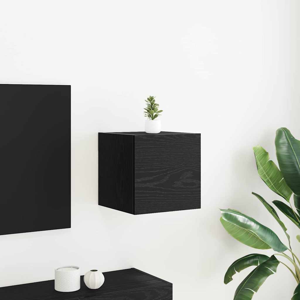 Seinale kinnitatav TV kapp 30,5 x 30 x 30 cm Must tamm