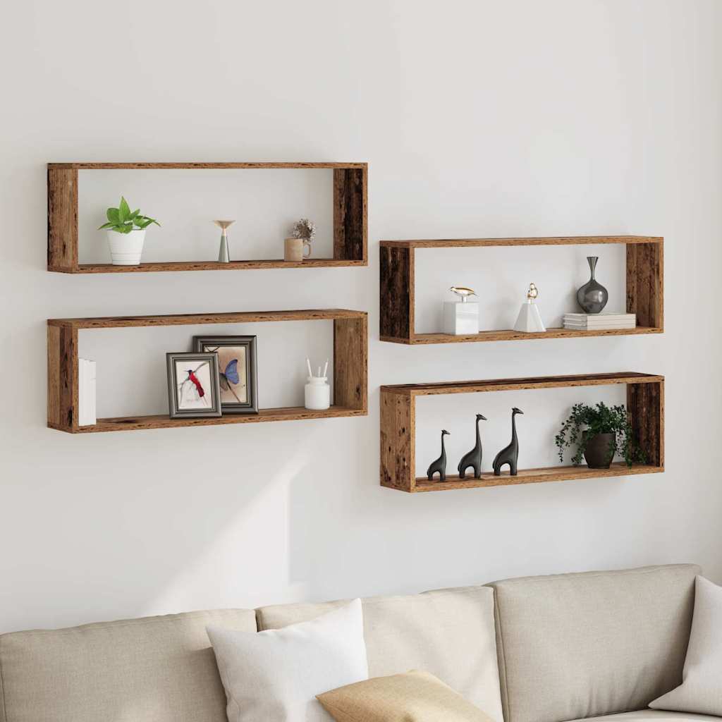 Seinakarbid 4 tk Vana puit 80 x 15 x 26 cm Tehispuit