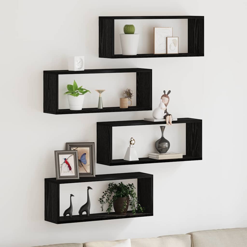 Seinakarbid 4 tk Must tamm 60 x 15 x 23 cm Tehispuit