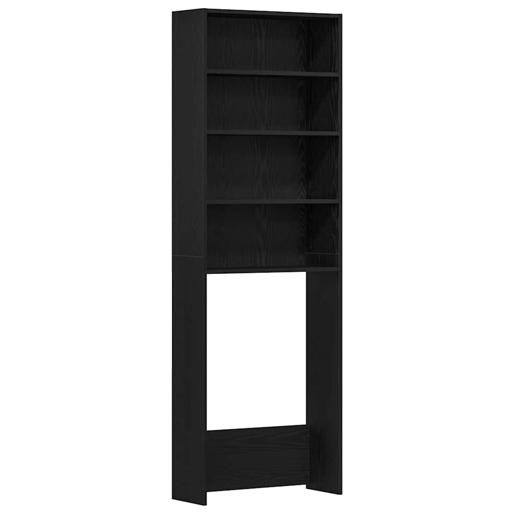 Pesumasina kapp Must tamm 64 x 24 x 190 cm Tehispuit