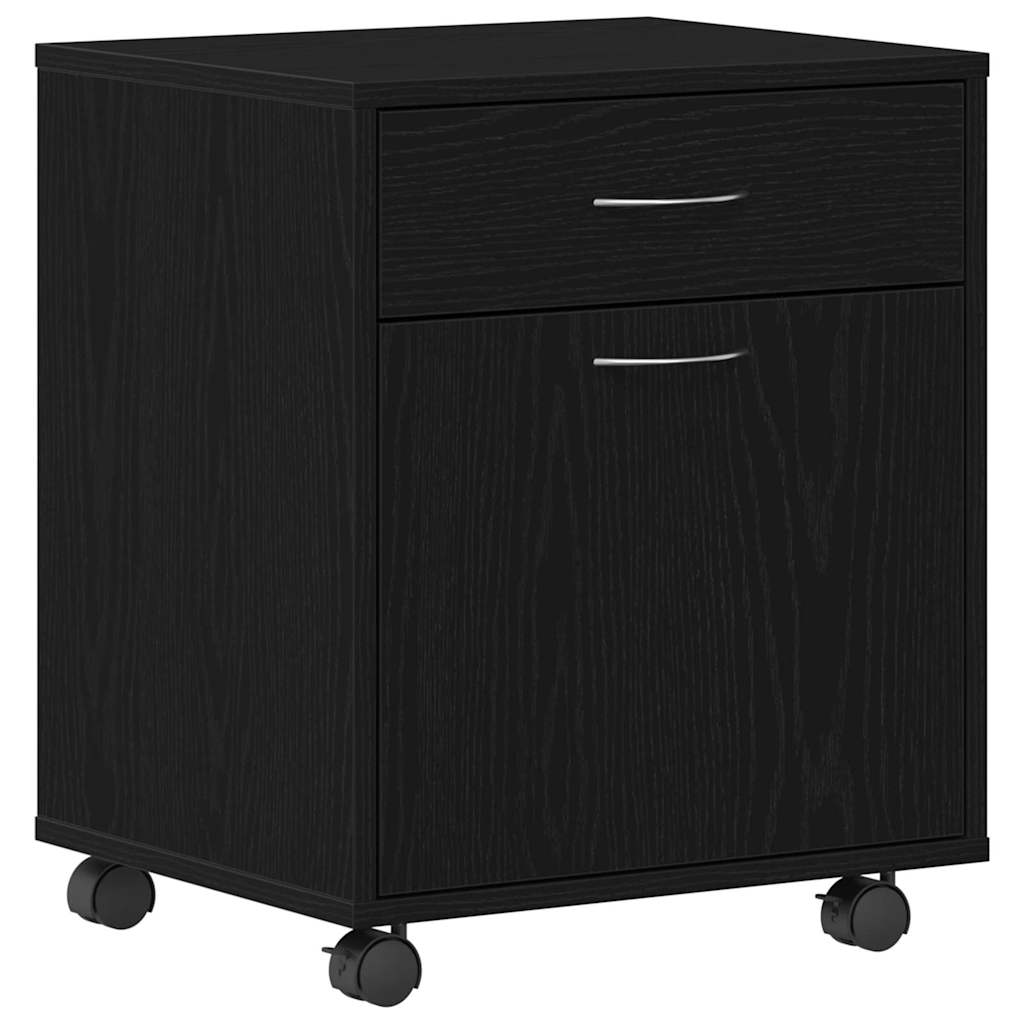 Rattaga kapp 45 x 38 x 54 cm Tehispuit Must tamm