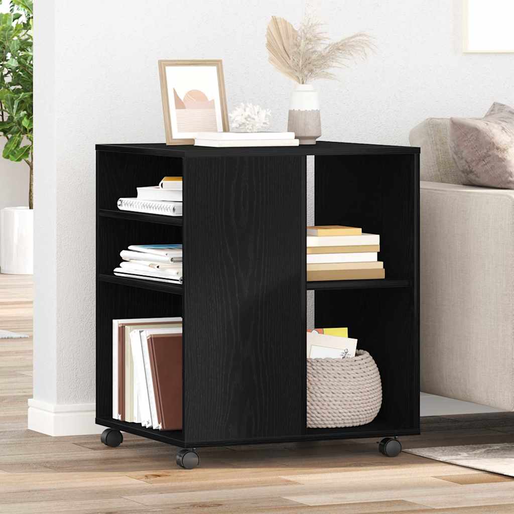Hoiukapp 60 x 53 x 72,5 cm Tehispuit Must tamm