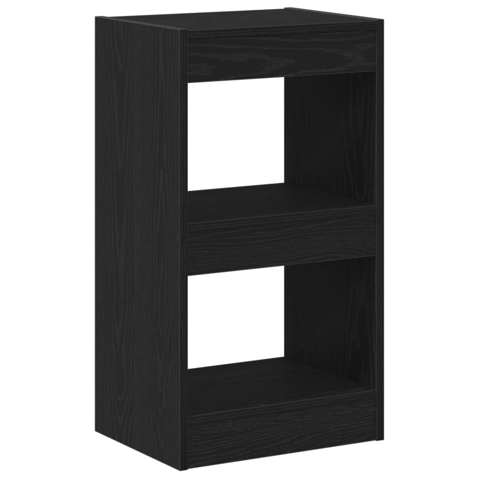 Raamaturiiul 2 tasandit 40 x 30 x 71,5 cm Tehispuit Must tamm