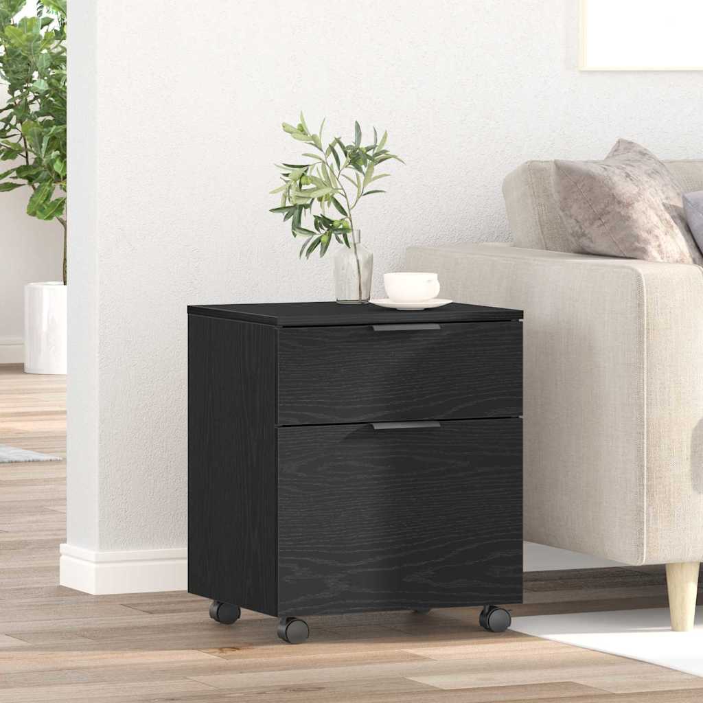 Failikapp sahtliga rattaga Must tamm 45 x 38 x 54 cm Tehispuit