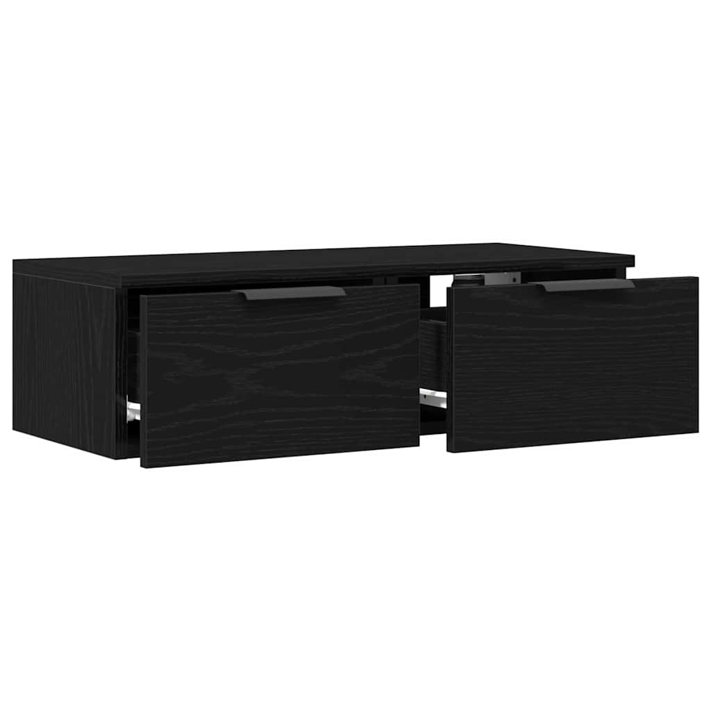 Seinekapp sahtliga Must tamm 68 x 30 x 20 cm Tehispuit