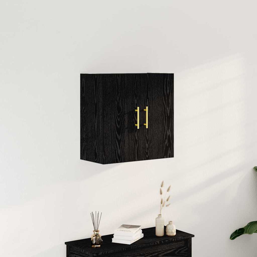 Seinale kinnitatav kapp 60 x 31 x 70 cm Tehispuit Must tamm