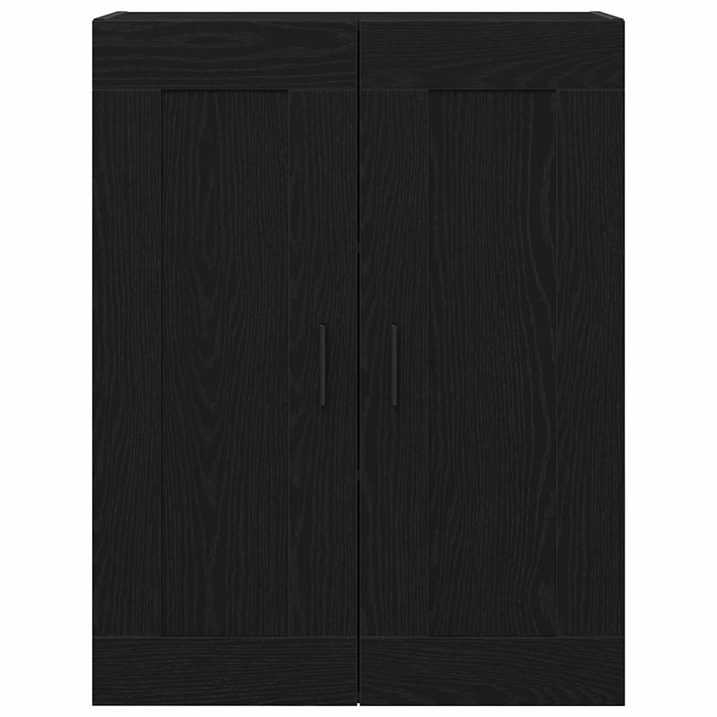 Seinale kinnitatav kapp Must tamm 69,5 x 34 x 90 cm Tehispuit