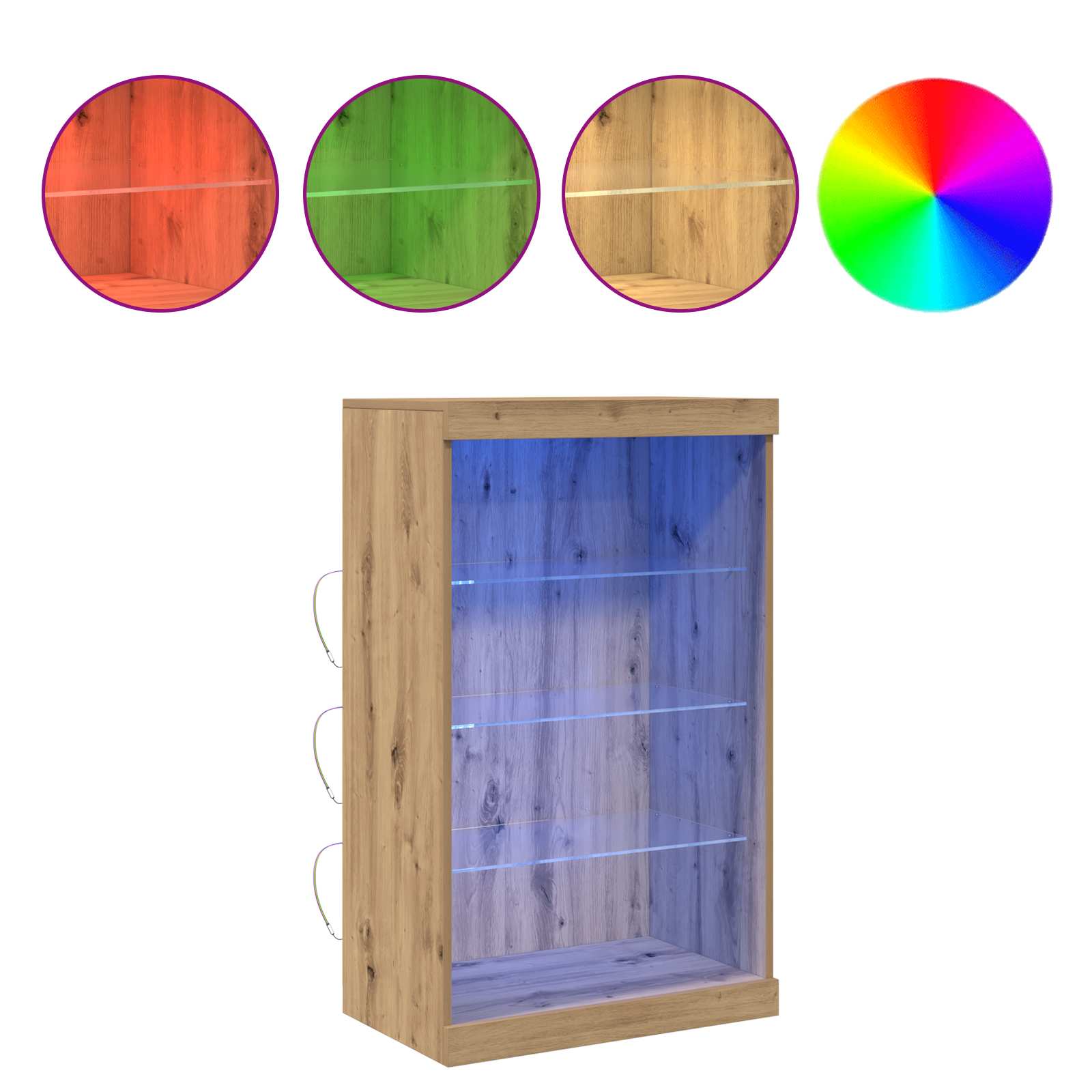 LED Kummuti Käsitööpuu 60,5 x 37 x 100 cm Tehispuit