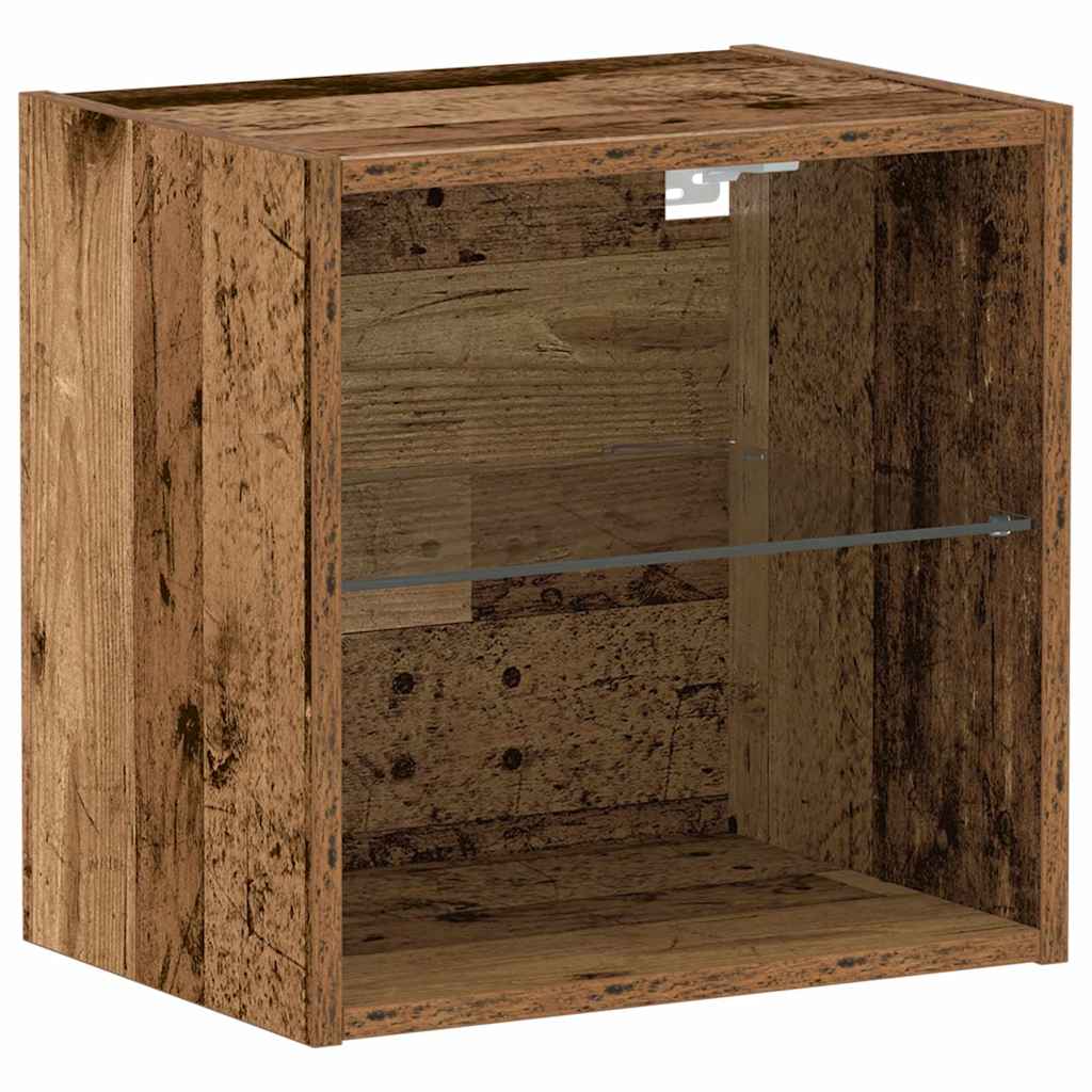 LED-valgustusega rippriiul Pruun 40 x 28,5 x 40 cm Tehispuit