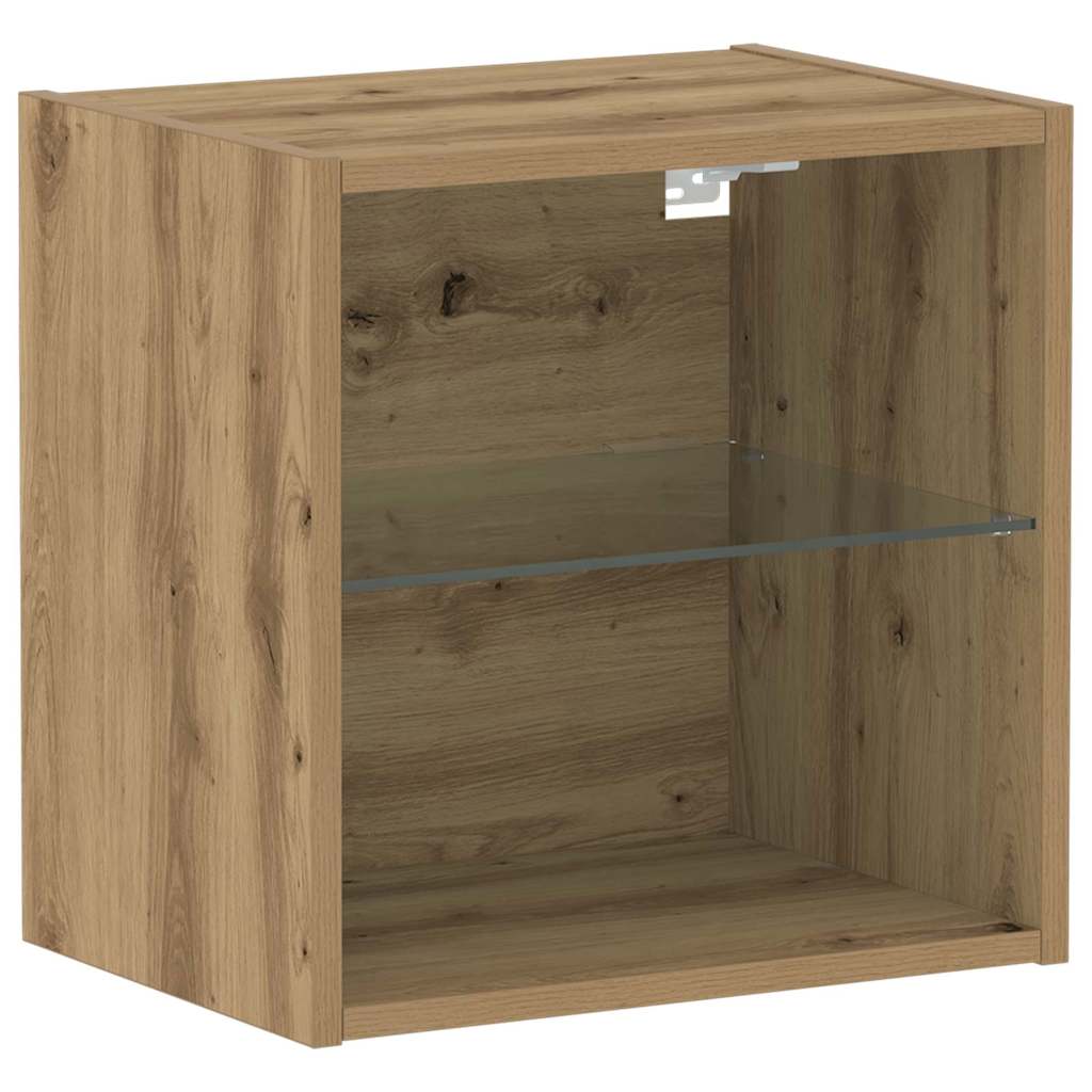 LED-valgustusega rippriiul Pruun 40 x 28,5 x 40 cm Tehispuit